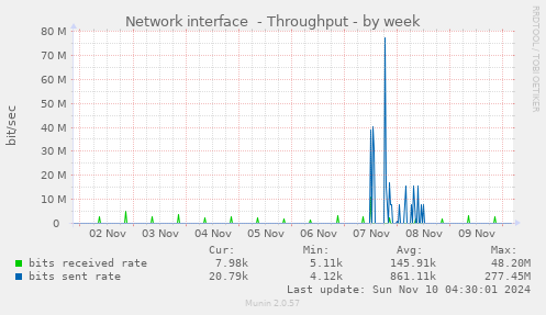 Network interface  - Throughput