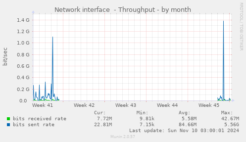 Network interface  - Throughput