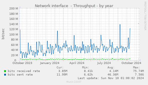 Network interface  - Throughput