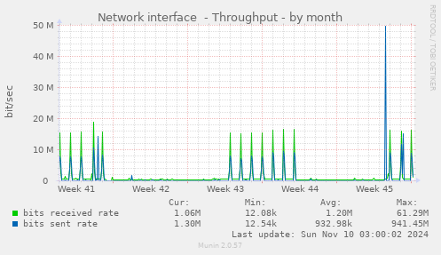 Network interface  - Throughput